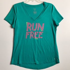 Danskin Teal Run Free Athletic Tee